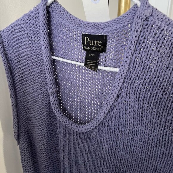 Purple Open Knit Summer Dress - Vintage - Picture 4 of 6